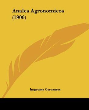 portada anales agronomicos (1906) (en Inglés)