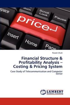 portada financial structure & profitability analysis -costing & pricing system (en Inglés)