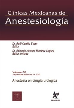 portada Clinicas Mexicanas de Anestesiologia. Anestesia en Cirugia Urologica / Vol. 33