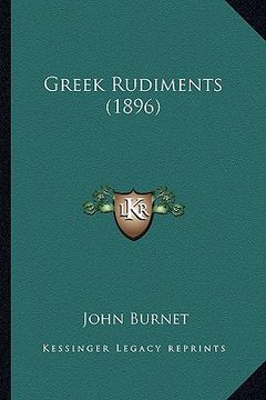 portada greek rudiments (1896) (en Inglés)