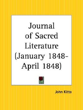 portada journal of sacred literature, january 1848 to april 1848 (en Inglés)