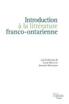 portada Introduction à la littérature franco-ontarienne (en Francés)