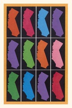 portada Vintage Journal California State in Rainbow Colors (en Inglés)