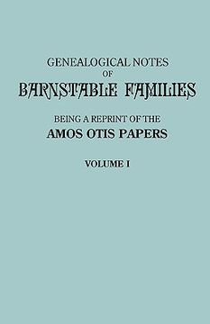 portada genealogical notes of barnstable families. volume i [massachusetts] (en Inglés)