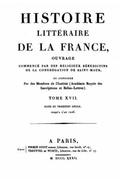 portada 17: Histoire Littéraire de la France - Tome XVII