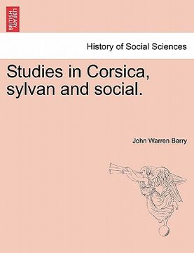 portada studies in corsica, sylvan and social. (en Inglés)