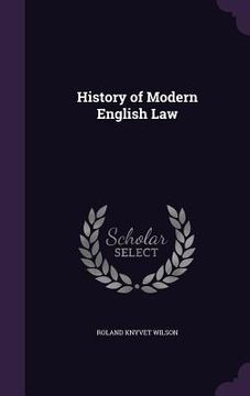 portada History of Modern English Law (en Inglés)
