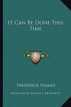 portada it can be done this time (en Inglés)