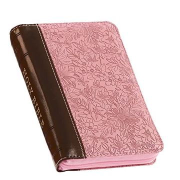 portada Kjv Holy Bible, Mini Pocket Size, Faux Leather red Letter Edition - Ribbon Marker, King James Version, Pink (in English)