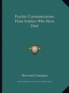 portada psychic communications from soldiers who have died (en Inglés)