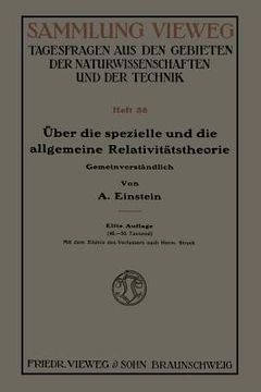 portada Über Die Spezielle Und Die Allgemeine Relativitätstheorie (Gemeinverständlich) (en Alemán)