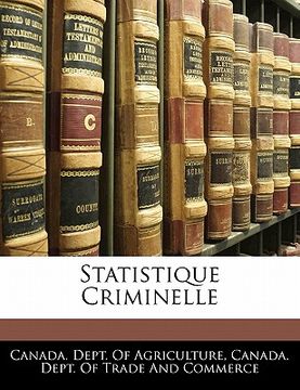 portada statistique criminelle (en Inglés)