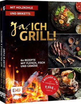 portada Ja, ich Grill! - mit Holzkohle und Briketts: Doppelt gut - 2 Bücher im set (en Alemán)