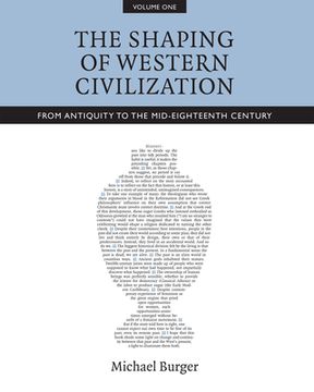portada The Shaping of Western Civilization, Volume I: From Antiquity to the Mid-Eighteenth Century (in English)