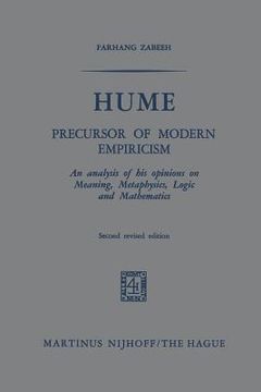 portada Hume: Precursor of Modern Empiricism