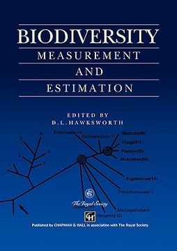 portada biodiversity: measurement and estimation (in English)