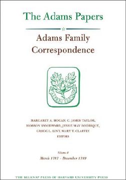 portada adams family correspondence, volume 8: march 1787-december 1789 (en Inglés)