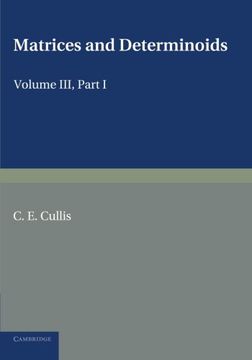 portada Matrices and Determiniods: Volume 3, Part 1 (en Inglés)