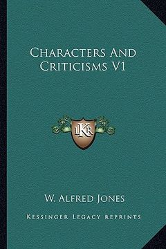portada characters and criticisms v1 (en Inglés)