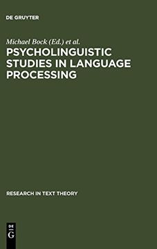 portada Psycholinguistic Studies in Language Processing (en Inglés)