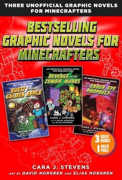 portada Bestselling Graphic Novels for Minecrafters (Box Set): Includes Quest for the Golden Apple (Book 1), Revenge of the Zombie Monks (Book 2), and the End (in English)