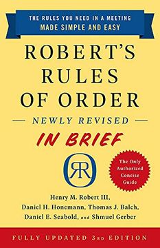 portada Robert's Rules of Order Newly Revised in Brief, 3rd Edition (in English)