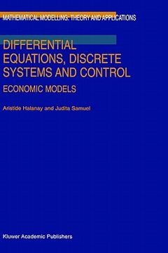 portada differential equations, discrete systems and control: economic models (en Inglés)