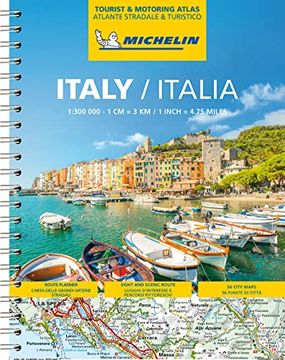 portada Italy - Tourist and Motoring Atlas (A4-Spiral): Tourist & Motoring Atlas a4 Spiral (Michelin Maps) (en Inglés)