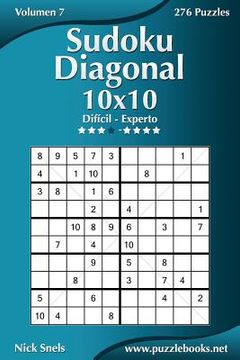 portada Sudoku Diagonal 10x10 - Difícil a Experto - Volumen 7 - 276 Puzzles