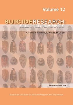 portada Suicide Research: Selected Readings Volume 12 (en Inglés)