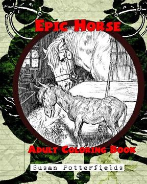 portada Epic Horse Adult Coloring Book (en Inglés)