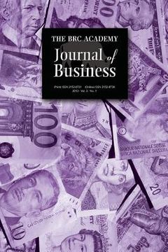 portada The Brc Academy Journal of Business: Volume 3, Number 1 (en Inglés)