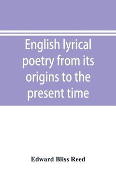 portada English lyrical poetry from its origins to the present time