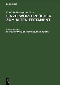 portada Hebräisches Wörterbuch zu Jeremia (en Alemán)