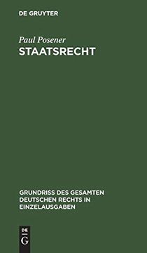portada Staatsrecht (Grundri des Gesamten Deutschen Rechts in Einzelausgaben) (en Alemán)