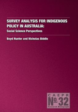portada Survey Analysis for Indigenous Policy in Australia: Social Science Perspectives (in English)