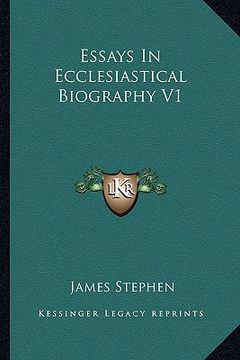 portada essays in ecclesiastical biography v1