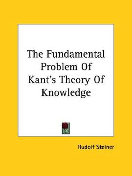 portada the fundamental problem of kant's theory of knowledge