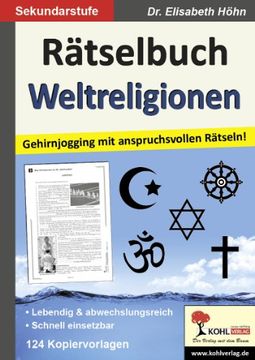 portada Rätselbuch Weltreligionen: Gehirnjogging mit anspruchsvollen Rätseln! (in German)