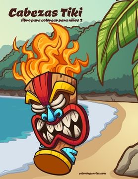 portada Cabezas Tiki libro para colorear para niños 2