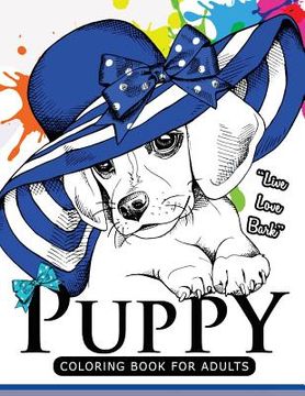 portada Puppy coloring Book for Adults: An Adult coloring book for dogs lover