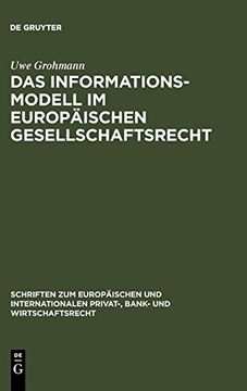 portada Das Informationsmodell im Europaeischen Gesellschaftsrecht (in German)