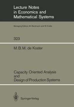 portada capacity oriented analysis and design of production systems (en Inglés)