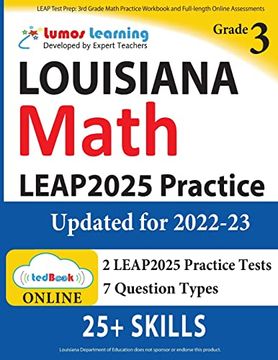 portada Leap Test Prep: 3rd Grade Math Practice Workbook and Full-Length Online Assessments: Leap Study Guide (en Inglés)