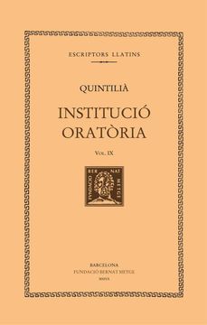 portada Institucio Oratoria, Vol. Ix (Tela)