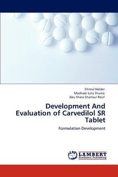 portada development and evaluation of carvedilol sr tablet (en Inglés)