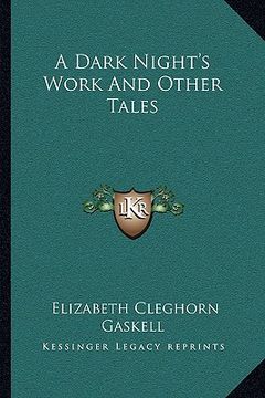 portada a dark night's work and other tales (en Inglés)