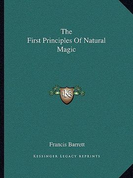 portada the first principles of natural magic (in English)