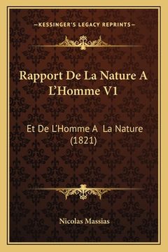 portada Rapport De La Nature A L'Homme V1: Et De L'Homme A La Nature (1821) (in French)