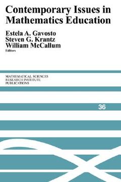 portada Contemporary Issues in Mathematics Education Paperback (Mathematical Sciences Research Institute Publications) (en Inglés)